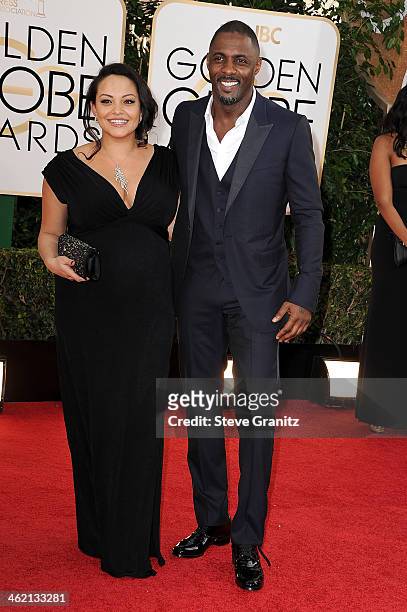 Actor Idris Elba attends the 71st Annual Golden Globe Awards held at The Beverly Hilton Hotel on January 12, 2014 in Beverly Hills, California.
