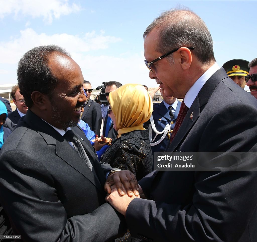 Turkish President Erdogan arrives in Somalia