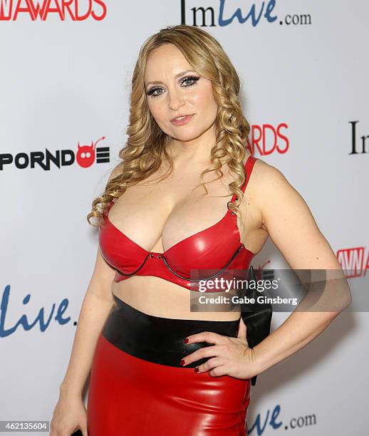 Adult film actress Aiden Starr arrives at the 2015 Adult Video News Awards at the Hard Rock Hotel & Casino on January 24, 2015 in Las Vegas, Nevada.