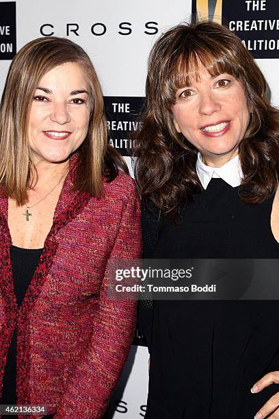 Representative Loretta Sanchez and CEO at The Creative Collection Robin Bronk attend the #BePeerless125 Creative Coalition's Teachers Making A...