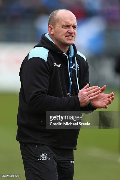 Gregor Townsend the Head Coach of Glasgow during the European Rugby Champions Cup Pool Four match between Bath Rugby and Glasgow Warriors at the...