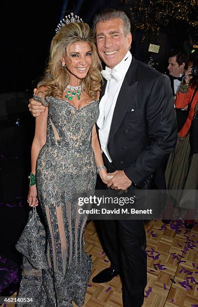 Lisa Tchenguiz and Steve Varsano attend Lisa Tchenguiz's 50th birthday party at the Troxy on January 24, 2015 in London, England.