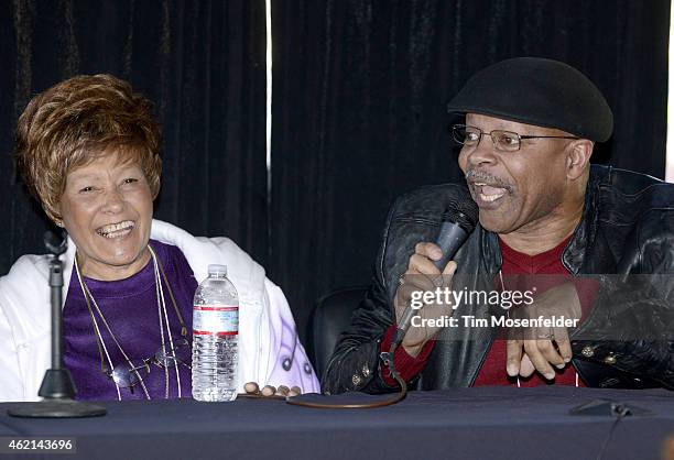 Cynthia Robinson and Freddie Stone attend "Love City" A Convention Celebrating Sly and The Family Stone on January 24, 2015 in Oakland, California.