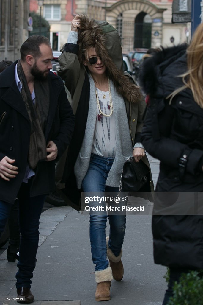 Celebrity Sightings In Paris  -  January 25, 2015