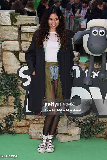 Eliza Doolittle attends the European premiere of "Shaun The Sheep Movie" at Vue Leicester Square on January 25, 2015 in London, England.