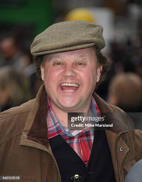 Justin Fletcher attends the European premiere of "Shaun The Sheep Movie" at Vue Leicester Square on January 25, 2015 in London, England.