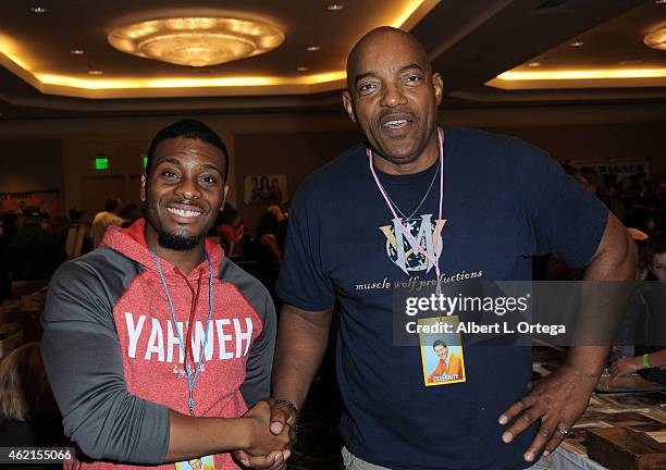 Actors Kel Mitchell and Ken Foree at The Hollywood Show held at The Westin Hotel LAX on January 24, 2015 in Los Angeles, California.