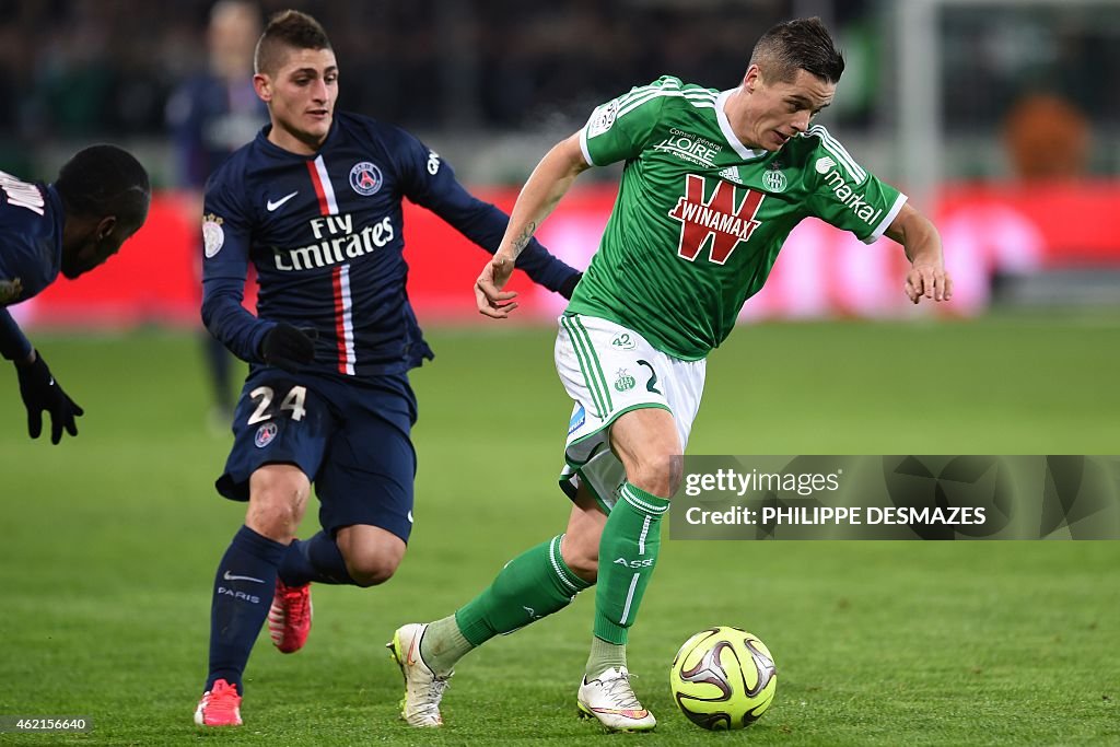 FBL-FRA-LIGUE1-SAINT ETIENNE-PARIS