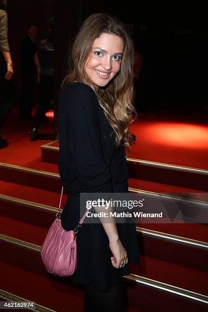 Amrei Haardt attends the Dirty Dancing Musical Premiere at Capitol Theater on January 25, 2015 in Duesseldorf, Germany.