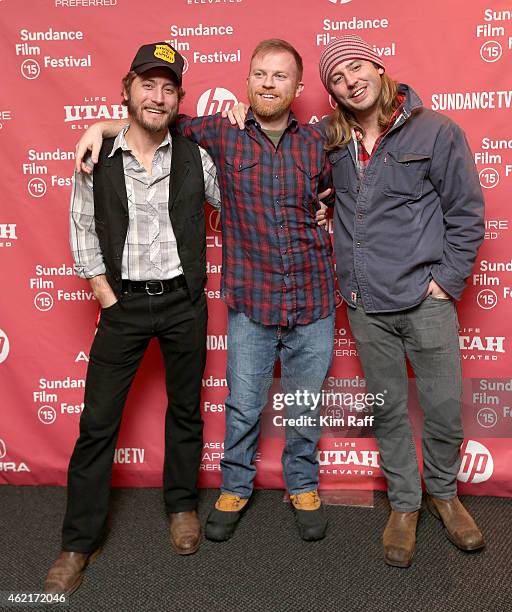 Turner Ross, Michael Gottwald and Bill Ross attend the "Western" Premiere during the 2015 Sundance Film Festival on January 25, 2015 in Park City,...