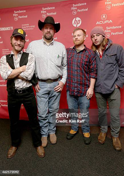 Turner Ross, Martin Wall, Michael Gottwald and Bill Ross attend the "Western" Premiere during the 2015 Sundance Film Festival on January 25, 2015 in...