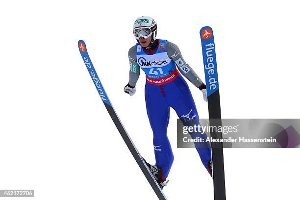 Kaori Iwabuchi of Japan competes during day two of the Women Ski Jumping World Cup event at Schattenberg-Schanze Erdinger Arena on January 25, 2015...