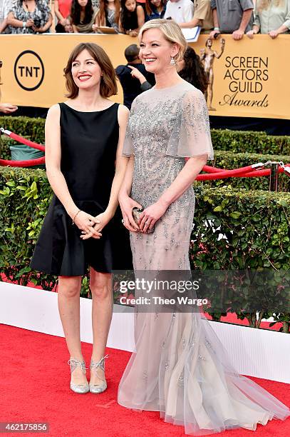 Actresses Kelly Macdonald and Gretchen Mol attend TNT's 21st Annual Screen Actors Guild Awards at The Shrine Auditorium on January 25, 2015 in Los...