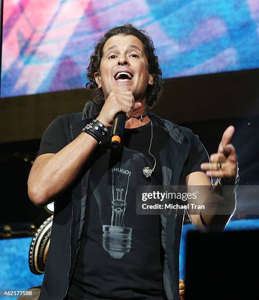 Carlos Vives performs onstage during the Mega 96.3 Calibash held at Staples Center on January 24, 2015 in Los Angeles, California.