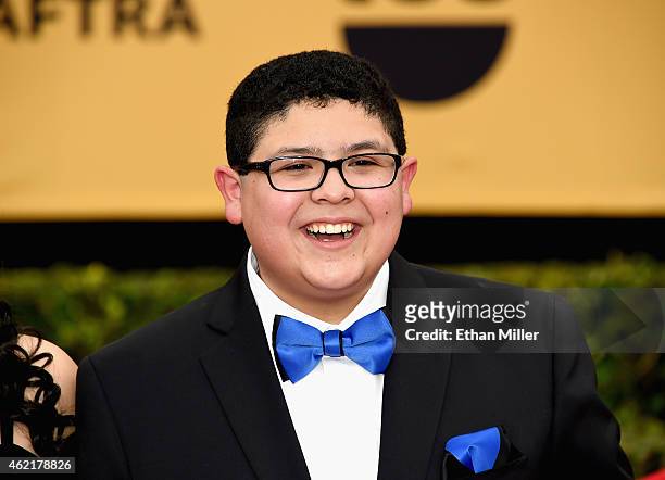 Actor Rico Rodriguez attends the 21st Annual Screen Actors Guild Awards at The Shrine Auditorium on January 25, 2015 in Los Angeles, California.
