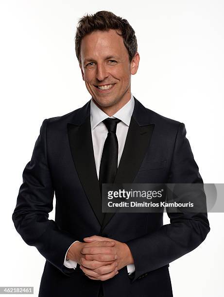 Actor Seth Meyers poses for a portrait during the 71st Annual Golden Globe Awards held at The Beverly Hilton Hotel on January 12, 2014 in Beverly...