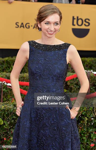 Actress Lauren Lapkus attends the 21st Annual Screen Actors Guild Awards at The Shrine Auditorium on January 25, 2015 in Los Angeles, California.