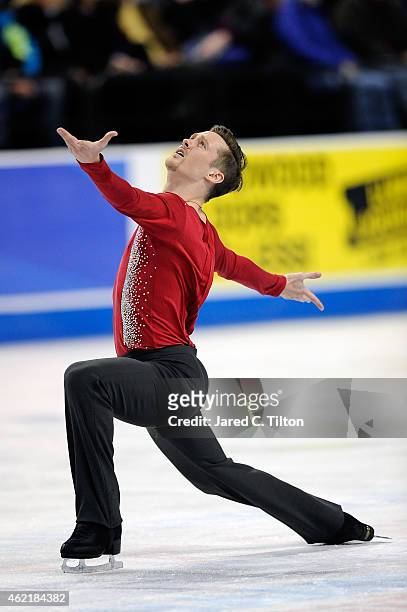 Jeremy Abbott competes in the Championship Men's Free Skate Program Competition during day 4 of the 2015 Prudential U.S. Figure Skating Championships...