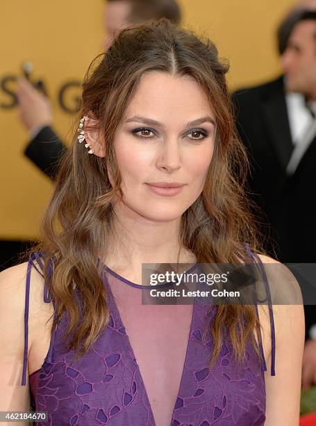 Actress Keira Knightley attends the 21st Annual Screen Actors Guild Awards at The Shrine Auditorium on January 25, 2015 in Los Angeles, California.