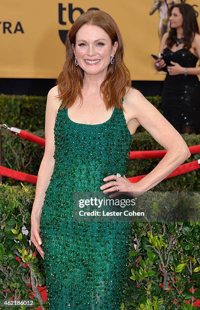 Actress Julianne Moore attends the 21st Annual Screen Actors Guild Awards at The Shrine Auditorium on January 25, 2015 in Los Angeles, California.