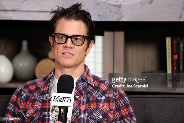 Actor Johnny Knoxville speaks at The Variety Studio At Sundance Presented By Dockers on January 25, 2015 in Park City, Utah.