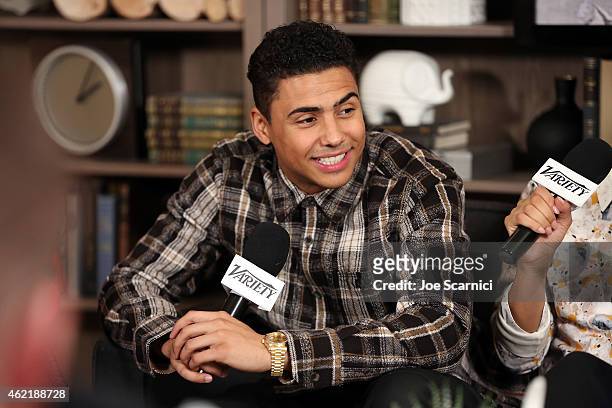 Actor Quincy Brown speaks at The Variety Studio At Sundance Presented By Dockers on January 25, 2015 in Park City, Utah.