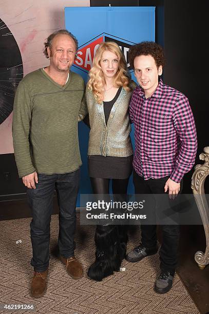 Scott Krinsky, Mickey O'Hagan and Josh Sussman attend the SAG Indie Actors Only Brunch during the 2015 Sundance Film Festival at Cafe Terigo on...