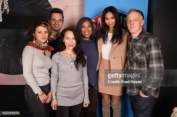 Alia Shawkat, Jake Johnson, Irene Bedard, Darrien Michele Gipson, Chanel Iman and Mike White attend the SAG Indie Actors Only Brunch during the 2015...