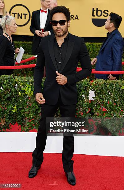 Actor/musician Lenny Kravitz attends the 21st Annual Screen Actors Guild Awards at The Shrine Auditorium on January 25, 2015 in Los Angeles,...