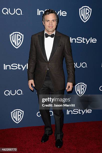 Actor Mark Ruffalo attends the 2014 InStyle and Warner Bros. 71st Annual Golden Globe Awards Post-Party on January 12, 2014 in Beverly Hills,...