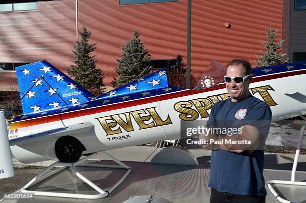 Scott Truax and the "Evel Spirit" attends the premiere screening of "Being Evel" during the 2015 Sundance Film Festival on January 25, 2015 in Park...