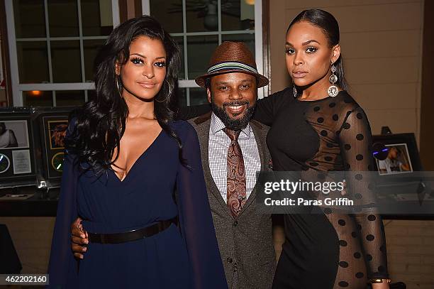Television personality Claudia Jordan, actor Carl Payne, and television personality Demetria McKinney attend the 11th Annual Frank Ski Celebrity Wine...