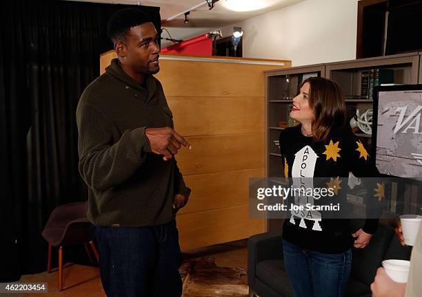 Chris Webber and Cobie Smulders attend The Variety Studio At Sundance Presented By Dockers on January 25, 2015 in Park City, Utah.