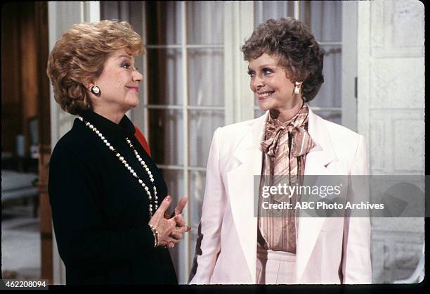 Lovelines" - Airdate: February 19, 1986. L-R: ANNE BAXTER;JUNE LOCKHART