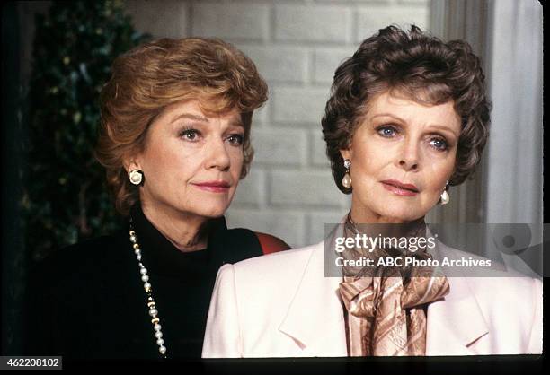 Lovelines" - Airdate: February 19, 1986. L-R: ANNE BAXTER;JUNE LOCKHART