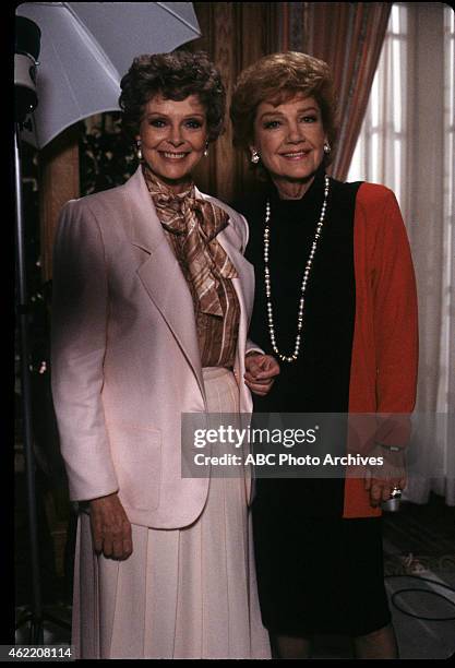 Lovelines" - Airdate: February 19, 1986. L-R: JUNE LOCKHART;ANNE BAXTER