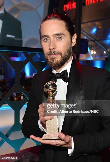 71st ANNUAL GOLDEN GLOBE AWARDS -- Pictured: Actor Jared Leto attends during Universal, NBC, Focus Features, E! Sponsored by Chrysler Viewing and...
