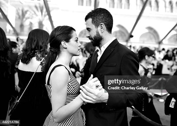 Actress Tatiana Maslany and actor Tom Cullen attend TNT's 21st Annual Screen Actors Guild Awards at The Shrine Auditorium on January 25, 2015 in Los...