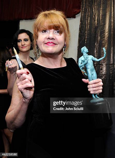 Actress Annie Golden poses backstage TNT's 21st Annual Screen Actors Guild Awards at The Shrine Auditorium on January 25, 2015 in Los Angeles,...