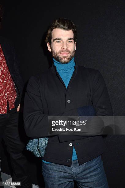 Stanley Weber attends the Agnes B. Menswear Fall/Winter 2015-2016 show as part of Paris Fashion Week on January 25, 2015 in Paris, France.