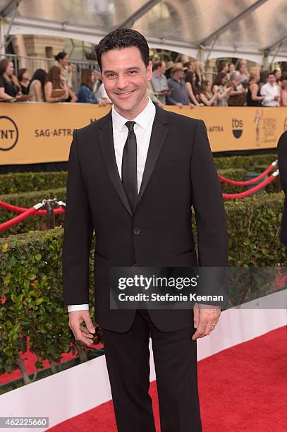 Actor David Alan Basche attends TNT's 21st Annual Screen Actors Guild Awards at The Shrine Auditorium on January 25, 2015 in Los Angeles, California....