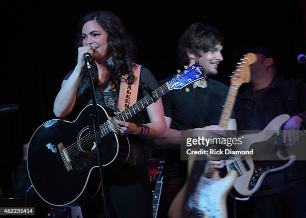 Singers/Songwriters Charlie Worsham and Angaleena Presley performs during Nashville Sunday Night featuring Angaleena Presley at 3rd & Lindsley on...