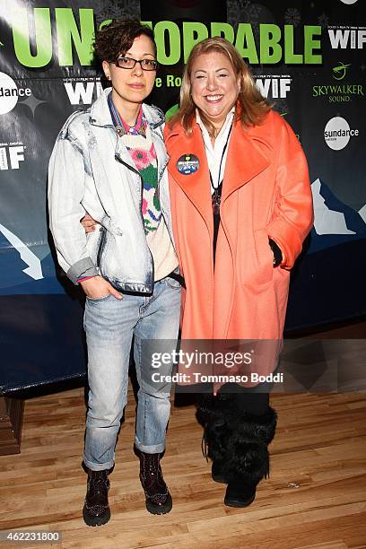 Grant winner Ilinca Calugareanu and Chair of the WIF in Park City program Lucy Webb attend the Women In Film Presents Ninth Annual Sundance...