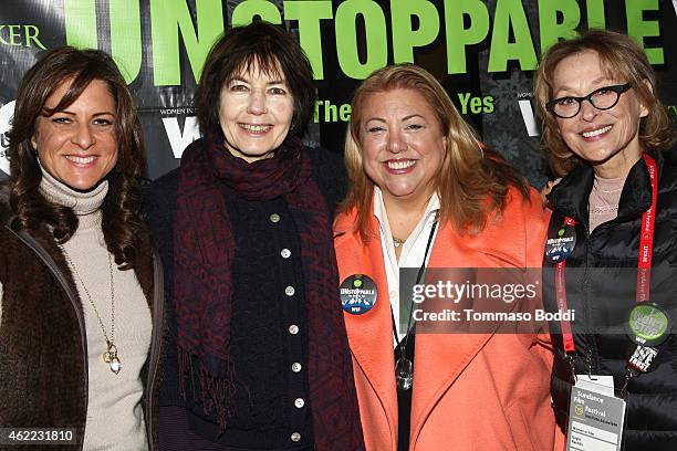 President of WIF Cathy Schulman, Director/Producer Kim Longinotto, Chair of the WIF in Park City program Lucy Webb and WIF Executive director Gayle...