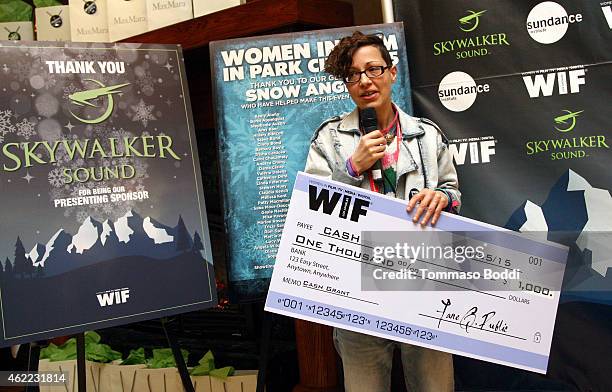 Grant winner Ilinca Calugareanu attends the Women In Film Presents Ninth Annual Sundance Filmmakers Panel Presented By Skywalker Sound - 2015 Park...