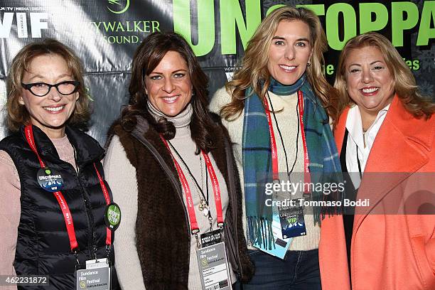 Executive director Gayle Nachlis, President of WIF Cathy Schulman, Director/Producer Amy Berg and Chair of the WIF in Park City program Lucy Webb...