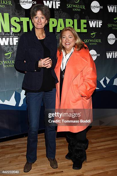 Grant Winner Louise Osmond and Chair of the WIF in Park City program Lucy Webb attend the Women In Film Presents Ninth Annual Sundance Filmmakers...