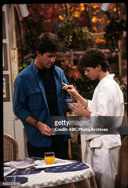Slice of Life" - Airdate: January 21, 1986. L-R: ALAN THICKE;KIRK CAMERON