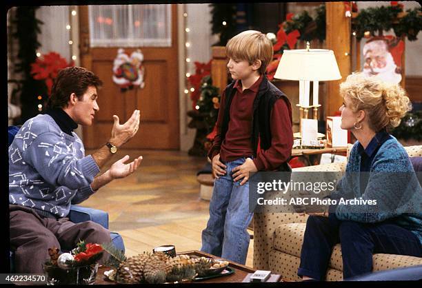 The Kid" - Airdate: December 16, 1985. L-R: ALAN THICKE;JEREMY MILLER;JOANNA KERNS