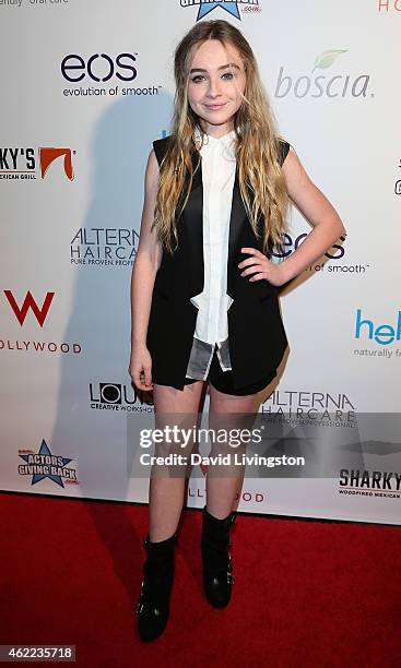 Actress Sabrina Carpenter attends Paris Berelc's "Sweet Sixteen" birthday party at The Loft and Rooftop Wet Deck at W Hollywood on January 25, 2015...